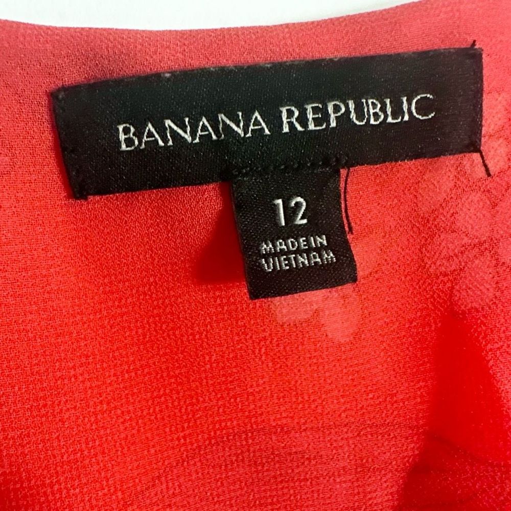 Banana Republic Red Floral Midi Dress - Picture 6 of 6